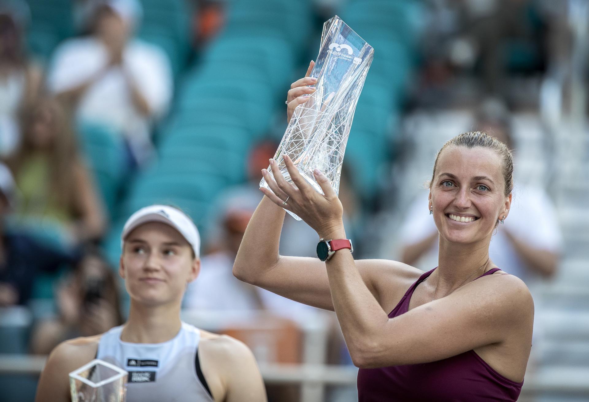 Kvitova levanta al cielo de Miami su trigésimo título