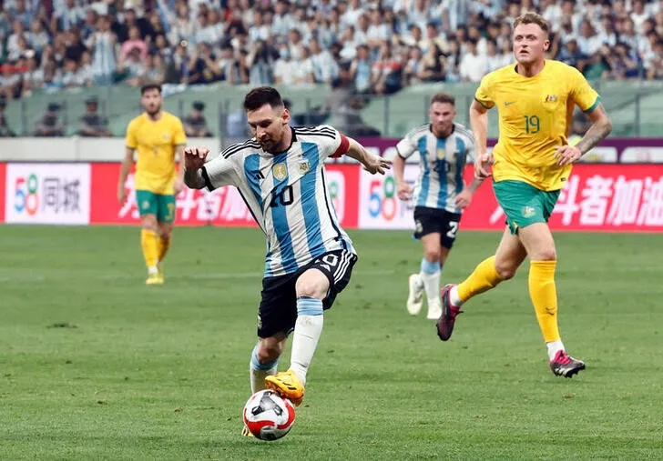 Messi marca su gol más rápido en victoria ante Australia